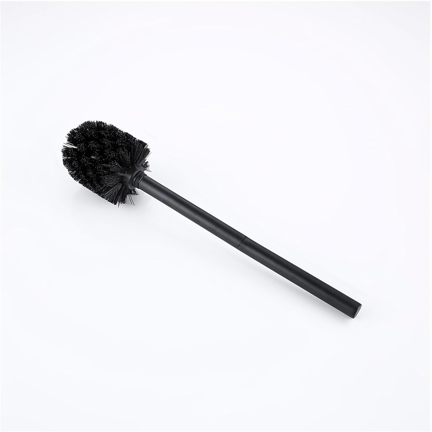 RAHBI Toilet Brush Holder Matte Black Bathroom Accessories Hardware Stainless Steel Material Wall Mount Cleaning Tool Durable Vertical Leisurely (Color : Gun Gray)