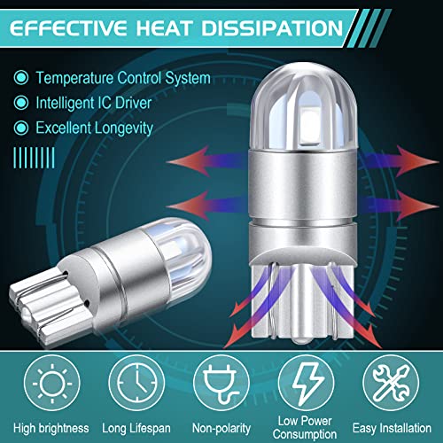 Frienda 60 Pieces 194 T10 Led Bulb Dome Light W5W Led Light Bulb License Plate Light Led Replacement Bulbs Interior Car Lights For Car Door Map Courtesy License Plate Light Bulbs (White) #TOP4