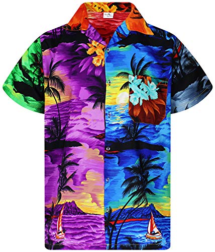 King Kameha Funky Hawaiian Shirt, Shortsleeve, Surf, Mondy, 3XL