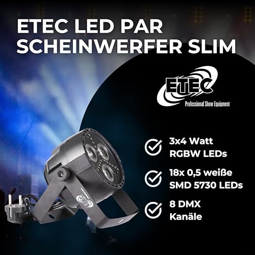 Etec Slim Spot FX-30 LED PAR Scheinwerfer mit DMX Steuerung