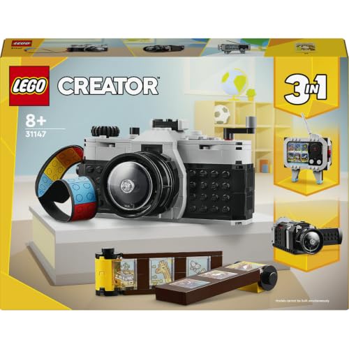Lego Creator 3 en 1 Cámara Retro 31147 | Juguetes para niños de 8+ años, convertible en videocámara vintage o televisor, regalo de cumpleaños, 261 piezas Lego Creator 3 en 1 Cámara Retro 31147 | Juguetes para niños de 8+ años, convertible en videocámara vintage o televisor, regalo de cumpleaños, 261 piezas