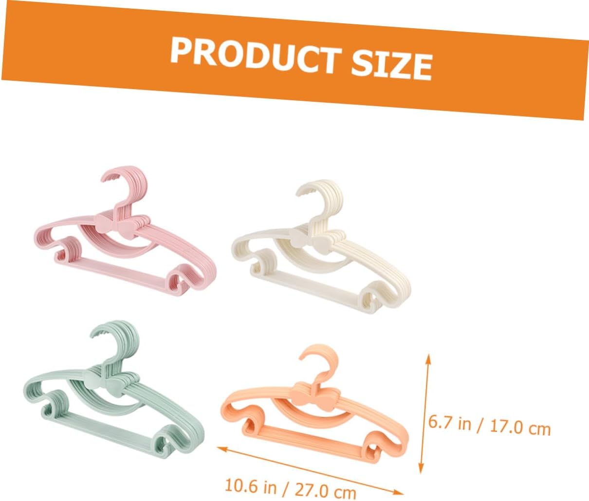 Garneck 100pcs Plastic Clothes Hangers Thickened Plastic Hangers with Bow Clothes Drying for Boys and Closet Organization Random Color