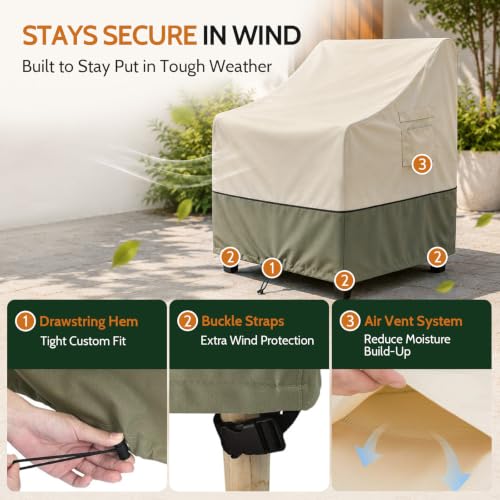 Fundas para sillas de patio fundas de asiento profundo exterior para muebles de césped 36 pulgadas 7