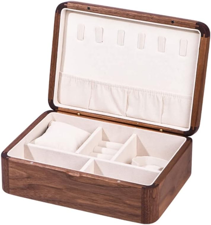 Jewelry Box Jewelry Box Storage Box Ring Earring Necklace Bracelet Watch Small Jewelry Storage Box Wooden Jewelry Box 6.88/9.64 inch Jewelry Orgnizer Jewelry Drawer for Storage (Size : A) ( )