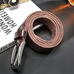 KEECOW Men's 100% Italian Cow Leather Belt Men With Anti-Scratch Buckle,Packed in a Box - Image 3