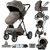 【Design Pliable et Haute Visibilité】 Le design haute visibilité de cette pousette 3 in 1 bebe est spécialement conçu pour élever la position assise de votre bébé, lui offrant une vue panoramique sur son environnement. Cette conception permet à votre bébé de s'engager davantage dans son environnement, rendant les sorties plus stimulantes et agréables. De plus, cette poussette canne 3 en 1 intègre une fonction pliable, qui vous permet de plier la poussette rapidement et efficacement
