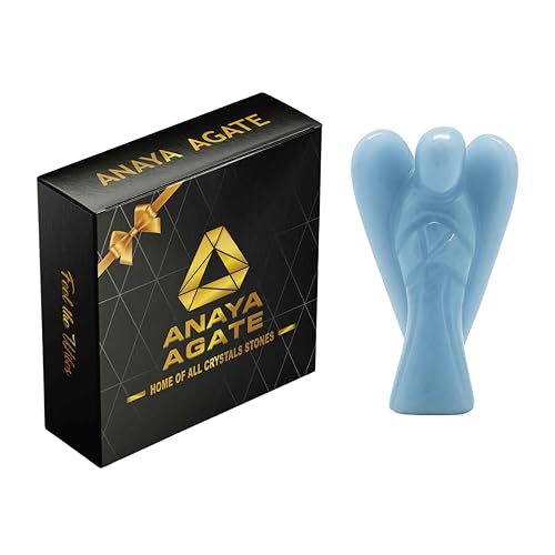 Miniatura 8 de Estatua de ángel de angelita de 2 pulgadas, hermosa piedra preciosa de ángel de la guarda, ángel de cristal natural, tallados a mano para promover