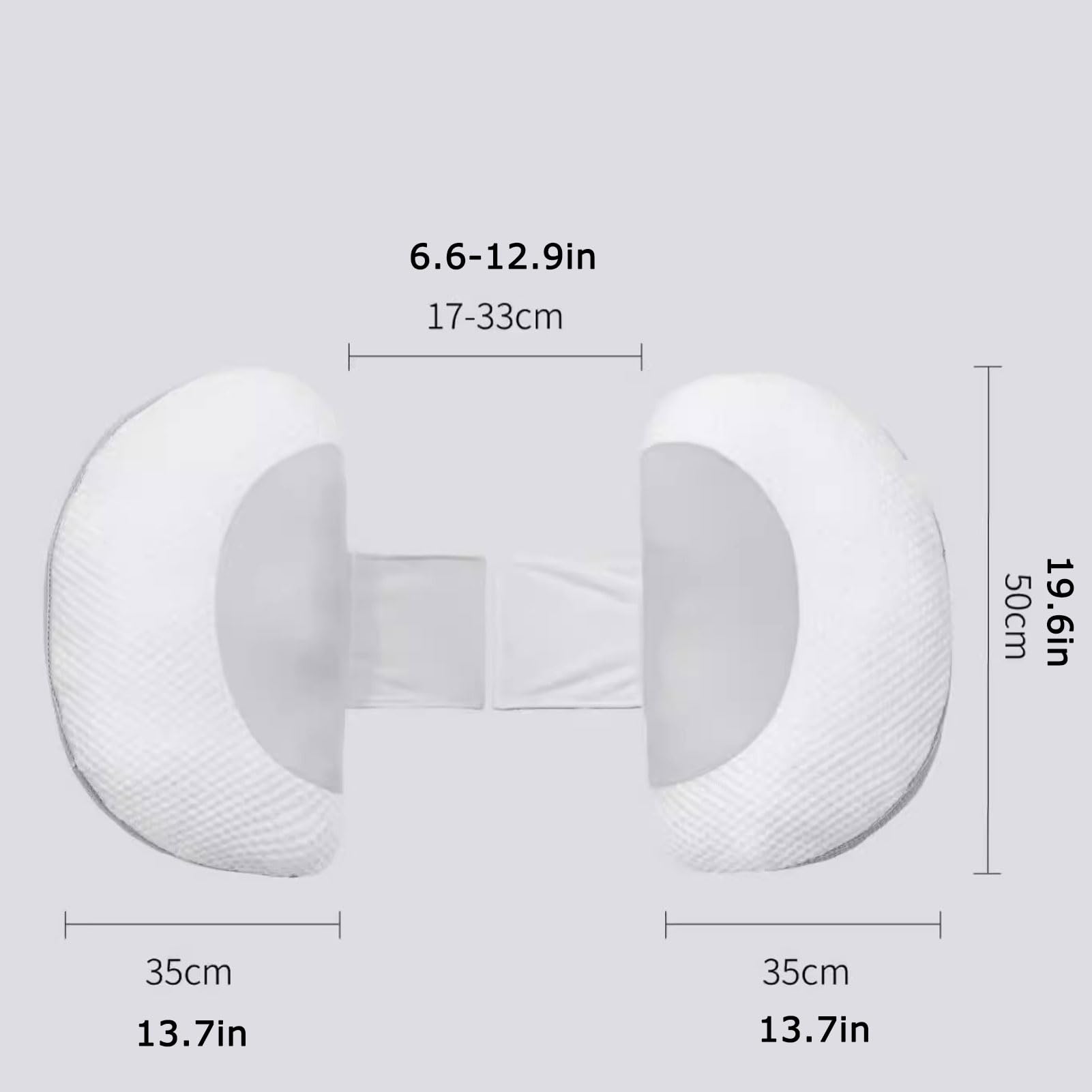 HUHJYUGE Almohada de Embarazo en Forma de U, Cojín Corporal Completo para Mujeres Embarazadas, Soporte para Espalda y Vientre, Funda Extraíble y Lavable para Dormir (C)