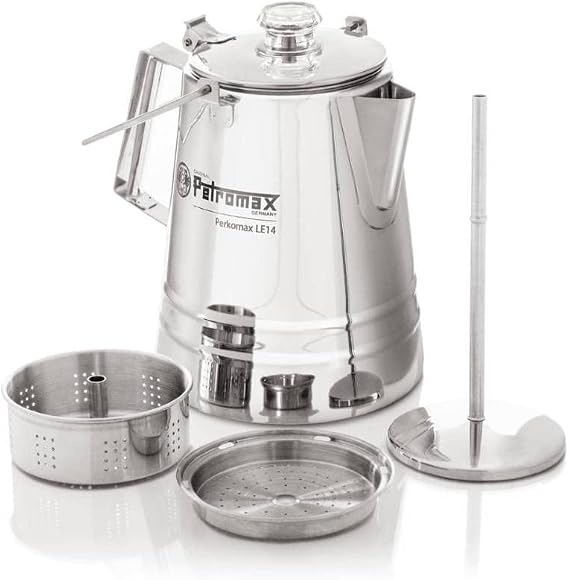 Petromax Tea and Coffee Percolator, Use Indoor/Outdoors for Home Kitchen or Campfire, Stainless Steel Coffee and Tea Pot Brews to Your Taste