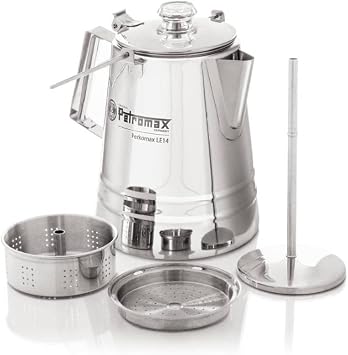 Petromax Tea and Coffee Percolator, Use Indoor/Outdoors for Home Kitchen or Campfire, Stainless Steel Coffee and Tea Pot Brews to Your Taste