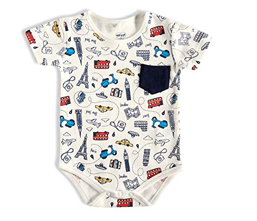 Body estampa Cidades, TipTop, Bebê-Meninas, Branco, P