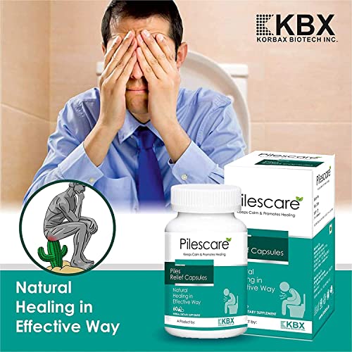 Pub 100% Natural Piles Care Capsules With (Rosanjana, Reeth, Neem, Triphala, Guggul, Moch Rasa, Shankh Bhasma & Phitkari) 60 Capsules #TOP1