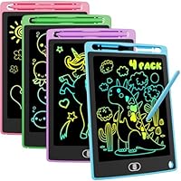 Electight 4 Stück LCD Schreibtafel für Kinder 8.5 Zoll, Maltafel Zaubertafel Wiederverwendbare, Schreibtablett mit Abschließbar Löschen-Taste, Lernspielzeug Geschenk für Jungen Mädchen 3 4 5 6 7Jahre
