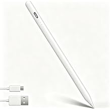 Digiroot Stylus Pen for iPad, Tilt Sensitivity Pencil for iPad, Palm Rejection Stylus Pen for iPad, White Touchscreen Stylus, Fast Charge and Smooth Writing for 2018-2026 iPad