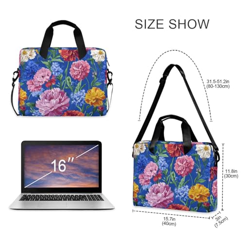Funda para laptop 15.6 pulgadas con asa y correa azul miniatura 5