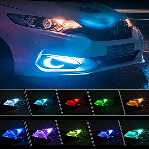 6 Pack 194 Led Bulbs T10 Rgb With Remote Control W5W Strobe 5050 Reading Wedge Lights,168 2825 W5W Strobe Light 16 Colors ,Replacement Car Interior/Map/Dome/Door/License Plate Light #TOP6