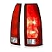 VIPMOTOZ For 1988-1999 Chevy GMC C/K 1500 2500 3500 Pickup Suburban Tail Lights - [Factory Style] - Rosso Red Housing, Driver and Passenger Side