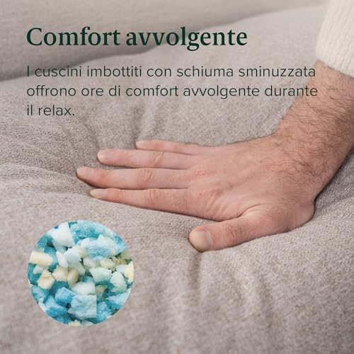 Zinus Poltrona Salotto Moderna a Fionda Aidan - Sedia da Lettura con Struttura In Metallo e Imbottitura in Schiuma a Scaglie - Assemblaggio Facile e Senza Attrezzi - Avena