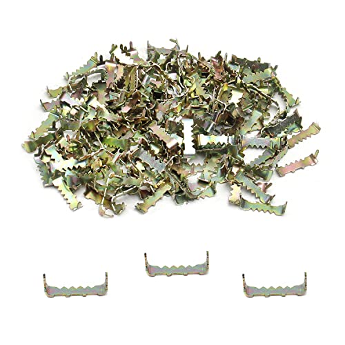 Image of MroMax 200PCS No Nail Sawtooth Picture Hangers 1.02 inch Nailess Zinc Plated for Hard and Soft Wood Frames Hanging Colored Zinc