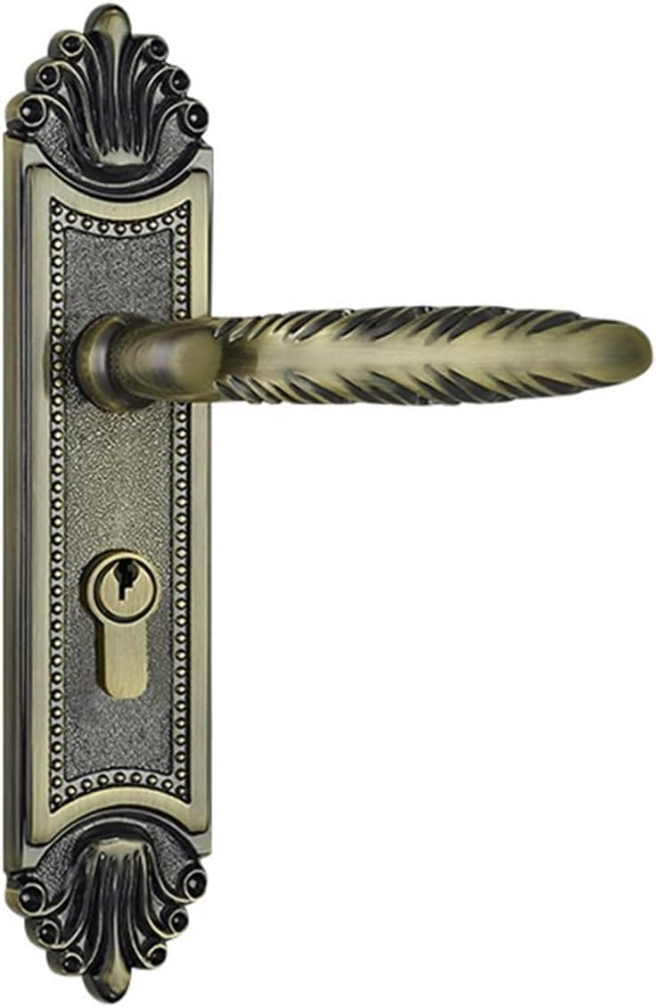 HC5132 European Style Pure Copper Indoor Door Lock All Copper Home Silent Room European Style Home Door Handle(HC 5132 Bronze)