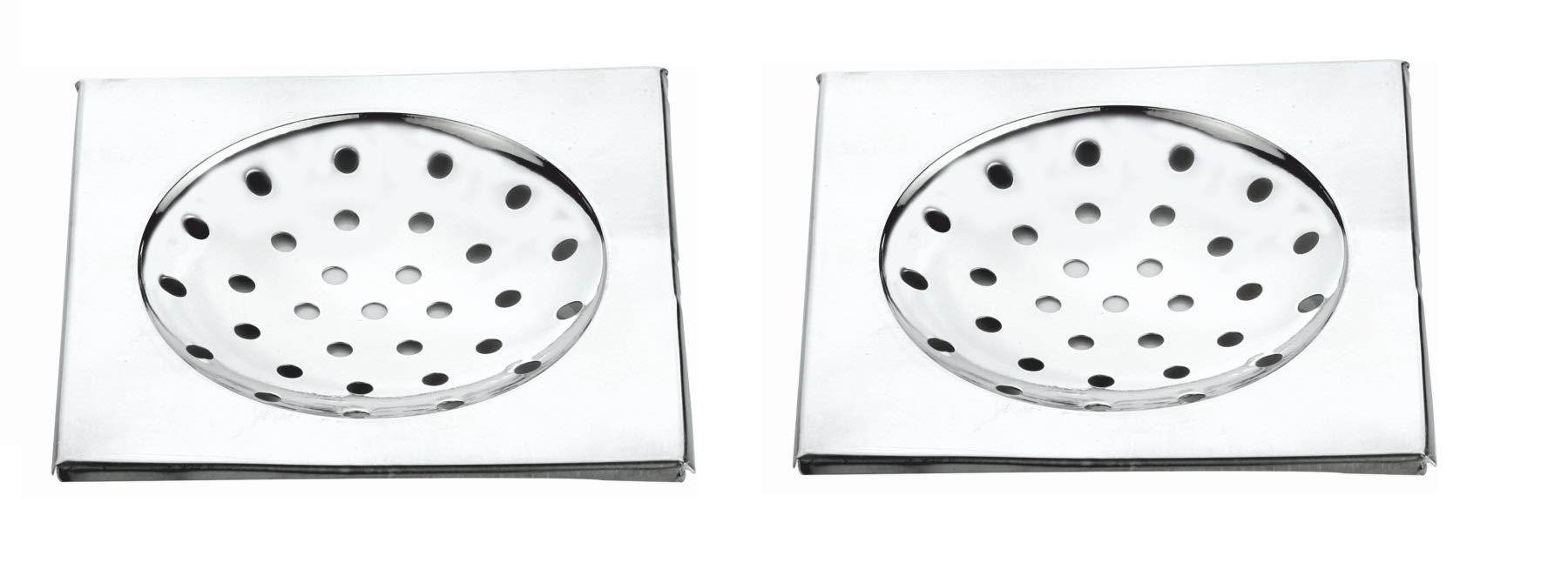 NEW WARE (Pack of 2) 5x5 Inch Square Stainless Steel Bathroom Jali/Trap Floor Drain with Chrome Finish Water Drain Grating (B08J8F4RCF) Amazon Price History, Amazon Price Tracker