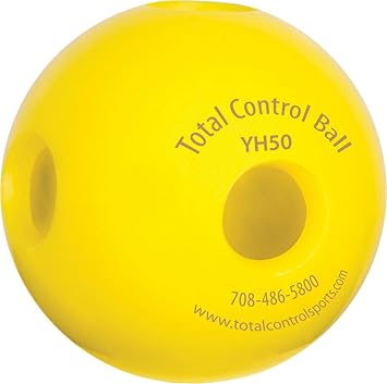 Total Control Sports TCB-12L-YH-50 Baseball/Softball 12 Hole Ball Hitting Ball - 1.5 inch Diameter- Weighs 25 Grams