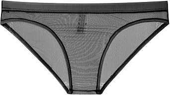 Men's Mesh No Pouch Slim Fit Bikini Briefs Underwear Breathable Triangle Briefs Underwear