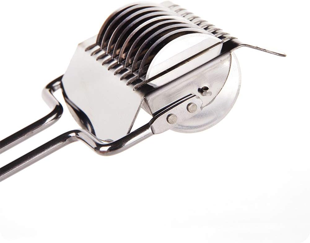 Pasta Noodle Cutter, Stainless Steel Manual Pasta Spaghetti Maker, Dough Cutter for Homemade Noodles, Lattice Roller Garlic Ginger Herb Mincer for Kitchen Cooking Tools(COLOR:silver) image 2