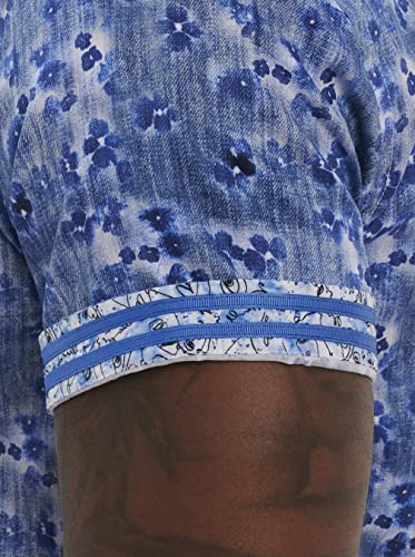 Robert Graham Mens Camden Cove S/S Woven Button Down Shirt, Blu, Large Us #TOP3