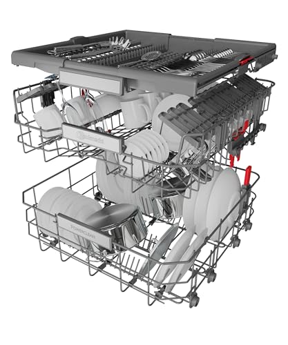Bauknecht B6B D841A X teilintegrierbarer Geschirrspüler / 60 cm/C / 14 Maßgedecke/PowerClean - Hochdruckdüsen/ActiveDry - automatisches Türöffnungssystem/Besteckschublade