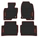 biosp Car Floor Mats for Mazda CX-5 CX5 2017 2018 2019 Front And Rear Seat Heavy Duty Rubber Liner Black Red Vehicle Carpet Custom Fit-All Weather Guard Odorless