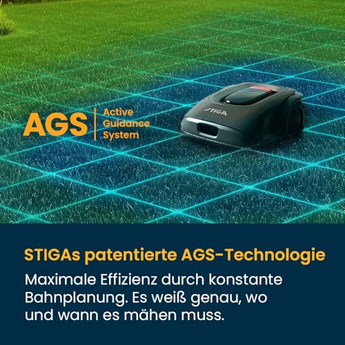 Stiga A 8 Mähroboter – Kabelloser autonomer Rasenmäher mit App-Steuerung
