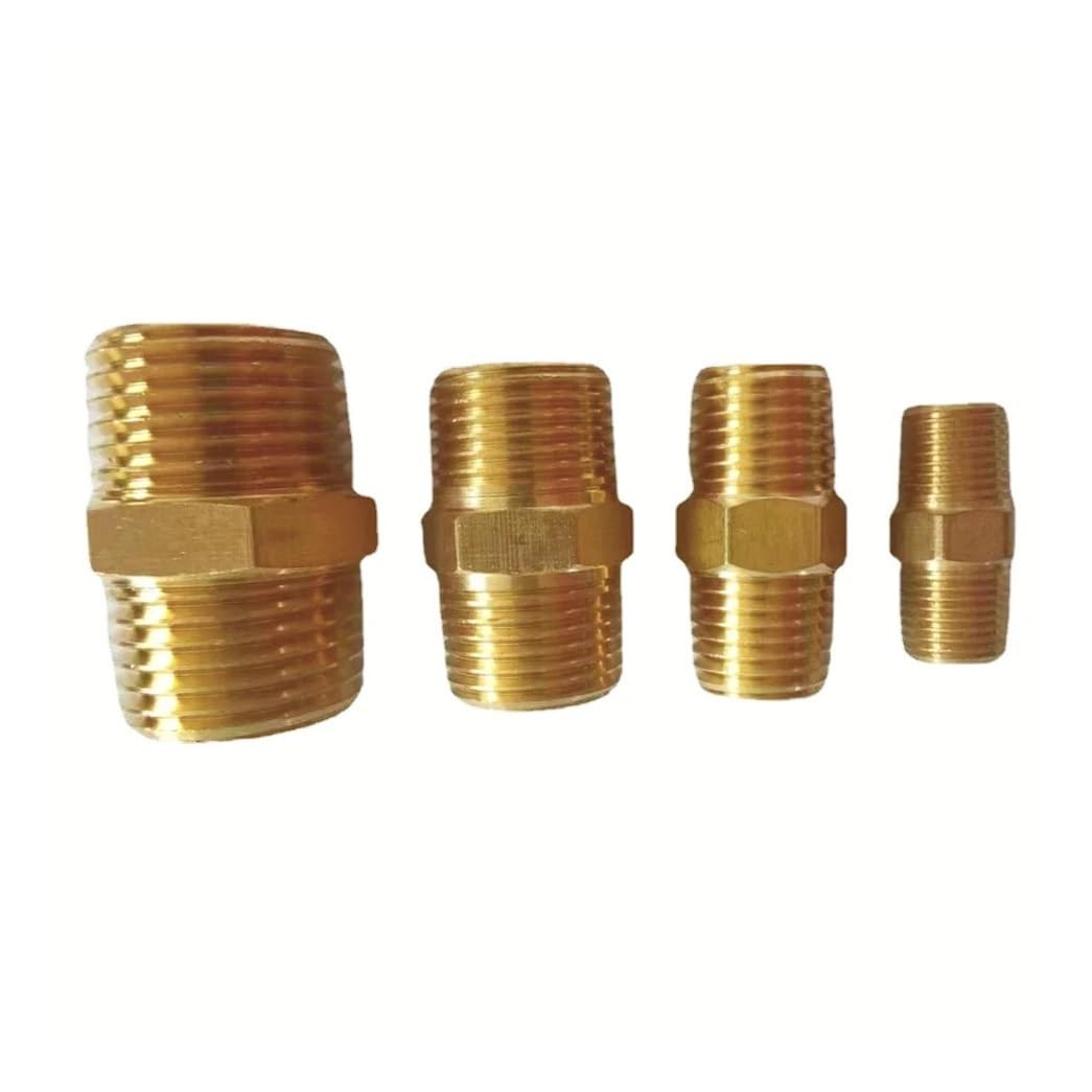 1/8" 1/4" 3/8" 1/2" 3/4" 1" BSPT NPT Male Hex Nipple Reducer Brass Pipe Fitting Connector Adapter Water Gas Propane Home Garden NWPNLXEA(3l4 BSPT To 3l4 BSPT)