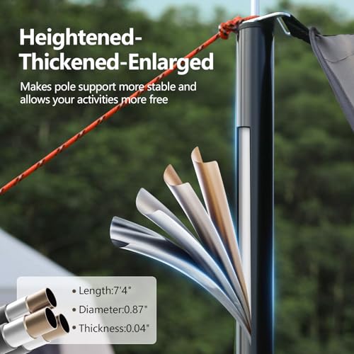 15x12.5FT Waterproof Camping Tarp with Poles