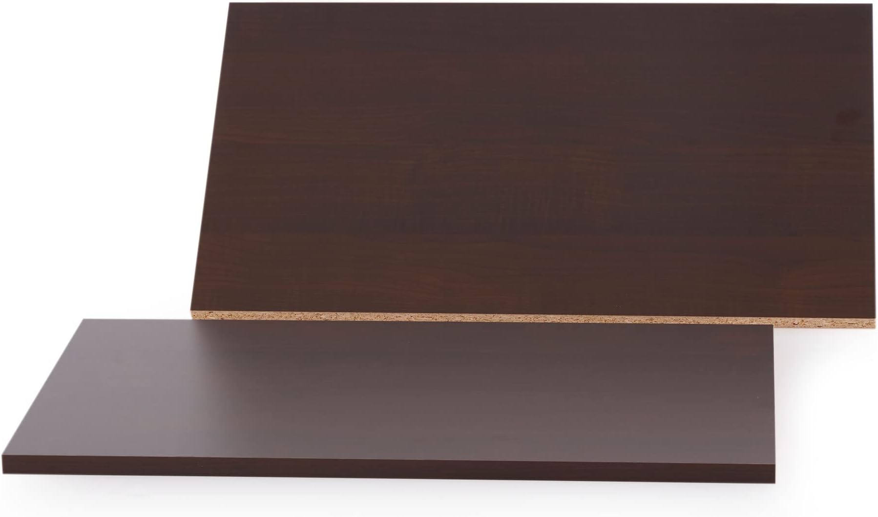 Easy Track RS1423-TON Wood 24 Inch Organizer Shelf Accessory Compatible with Easy Track Closet Systems for Additional Storage, Truffle Brown (2 Pack)