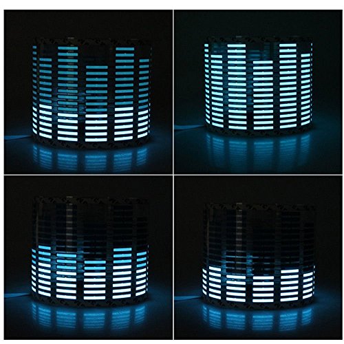 Diyah Auto Sound Music Beat Activated Car Stickers Equalizer Glow Led Light Audio Voice Rhythm Lamp 90Cm X 25Cm / 3Ft X 5/6Ft (Blue) #TOP1