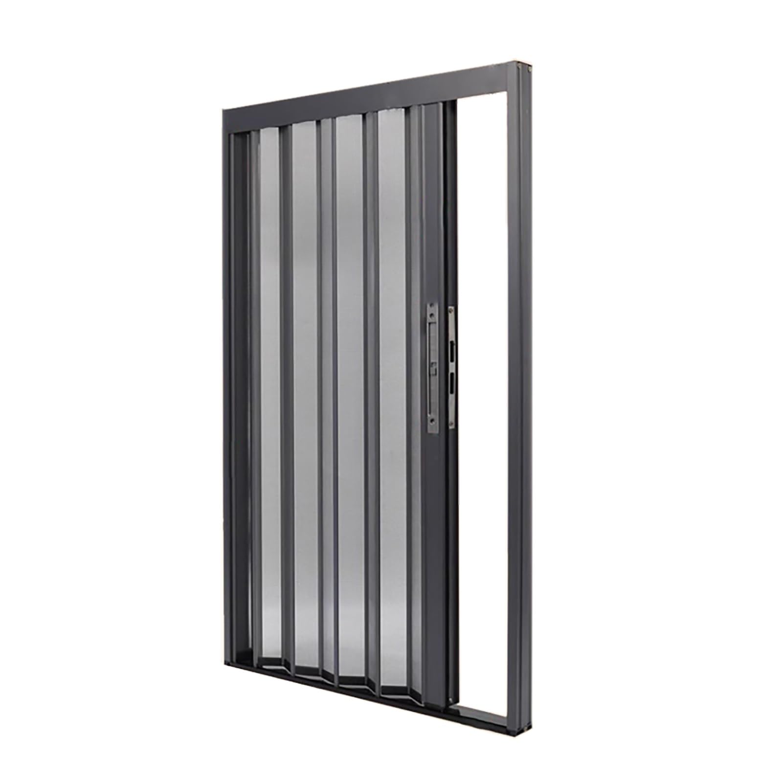 Porte Accordéon Interieur Porte Coulissante Pliable en Maille avec Serrure et Clé, Porte Pliante de Style Accordéon pour Extérieur / Intérieur, Porte Moustiquaire Rétractable Personnalisable Large et