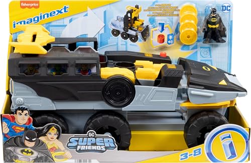 fisher-price imaginext dc super friends batman toy transforming bat-tank with lights sounds amp figure for pretend play kids ages 3 years