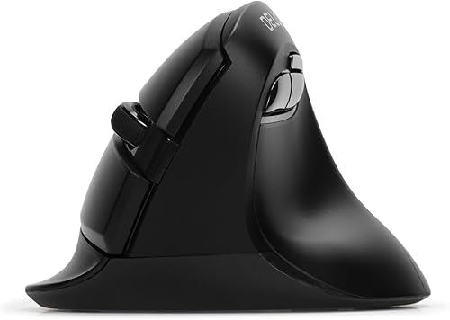 Miniatura 11 de DELUX Ratón ergonómico inalámbrico, mouse vertical para manos pequeñas, mouse ergonómico de clic silencioso, hasta 4000 DPI, 6 botones, BT 5.0/2.4G