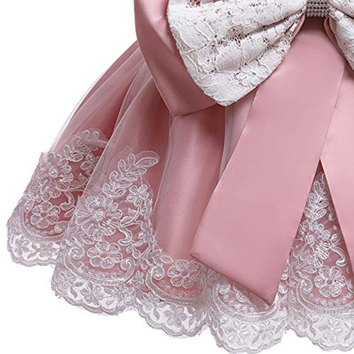 Jup'elle Baby Girls Party Dresses Birthday Wedding Little Flower Girl Formal Dress Bowknot Baptism Tutu Pink Dress For Babies 12 Months #TOP5