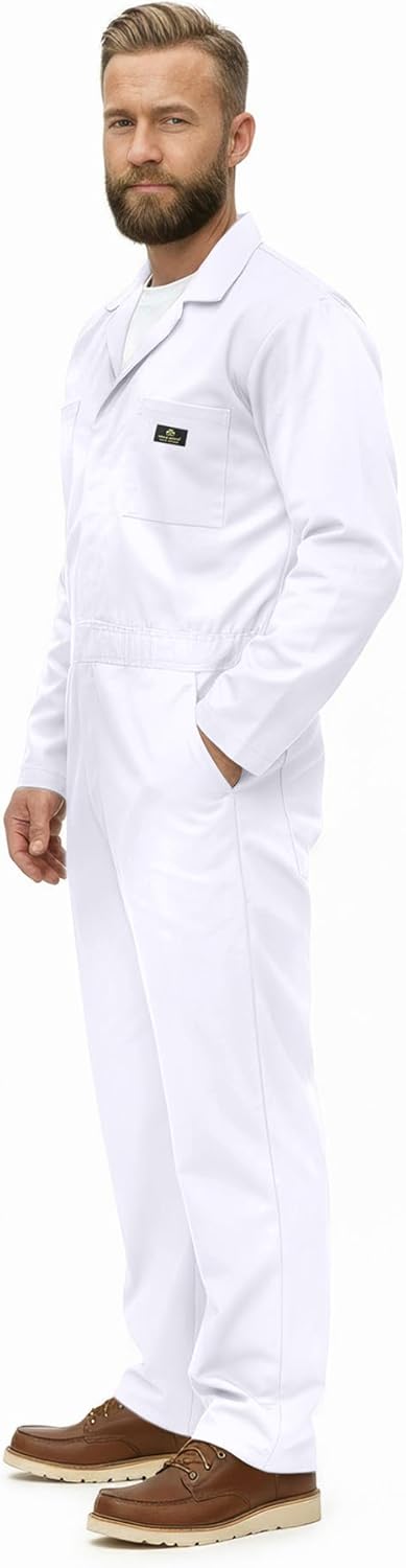 Natural Uniforms Mens Long Sleeve Zip Up Twill Coverall, Stain and Wrinkle Resistant - Image 4