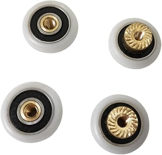 Shower Door Rollers Runners Wheels Replacement Part Bathroom Glass Door Runner Sliding Shower Door Roller Wheel 25mm x 5mm 4 Sets