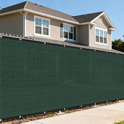 FLORALEAF 6'×50' Privacy Screen Fence Windscreen Mesh Shade Net Cover Heavy Duty Fencing 90% Blockage for Outdoor Wall Garden Yard Backyard