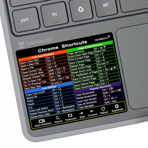 2-Pack Chrome OS Reference Keyboard Shortcuts Sticker...