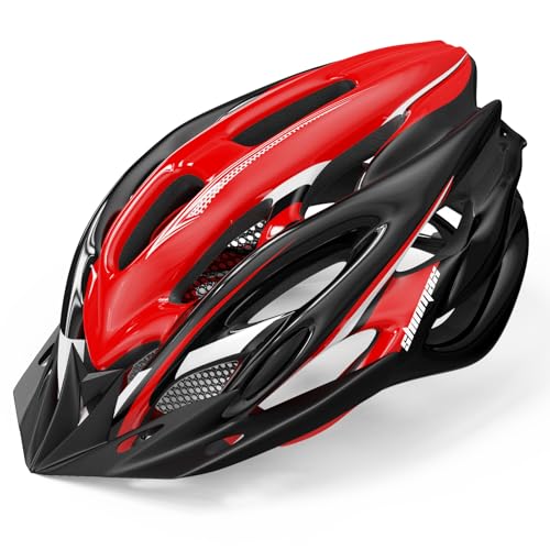 Casco Bicicleta Adulto,Shinmax Casco MTB con luz Casco Bicicleta con Visera Casco Ciclismo Hombre Mujer Ligero Ajustable...