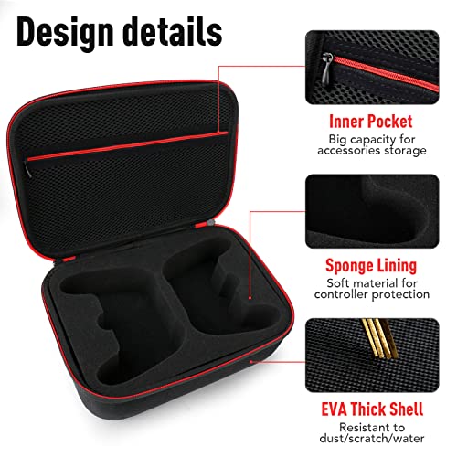 Younik Controller Carrying Travel Case, Protective Hard Case For 2 Controllers, Compatible With Ps-5, Ps-4, X-Box 1, Swtich Pro And Other Universal Sized Controllers #TOP3