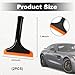 Ziciner Small Silicone Window Squeegee, Car Windshield Water Blade Squeegee, Multifunctional Auto Squeegee with 5.9 Inch Blade and Non-Slip Handle for Car Window, Home Cleaning (Black-2PCS)