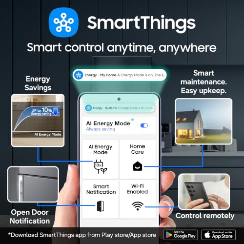 Image of Samsung 256 L, 3 Star, Bespoke AI, Convertible, Digital Inverter Frost Free Double Door Refrigerator (RT80H30U3THL, Silver, Refined Inox, 2026 Model)
