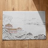 🔶CHERS CLIENTS, VEUILLEZ NOTER : Comme le tapis de sol est envoyé plié, le motif du tapis peut sembler plissé. Mais ne vous inquiétez pas, après avoir déplié et aplati le tapis de sol pendant quelques heures, le motif lisse et beau sera restauré. Séchez ou repassez les zones ridées du tapis à l'aide d'un sèche-cheveux ou d'un fer à repasser chaud et le tapis retrouvera sa forme initiale.