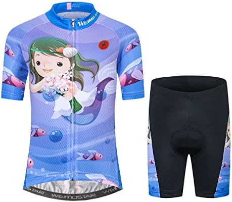 JPOJPO Cycling Jerseys for Children Kids Short Sleeve Bike Sets L